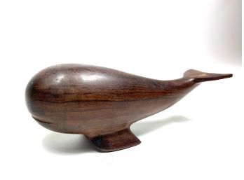 Vintage Ironwood Whale Sculpture