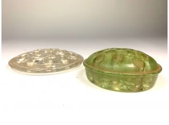 Antique Glass Flower Frogs