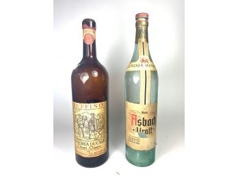 Large Antique Imported Wine Bottles