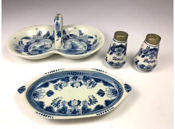 Antique Lot Of Delft - Made In Holland