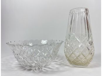 Waterford Crystal Vase & Waterford Crystal Bowl