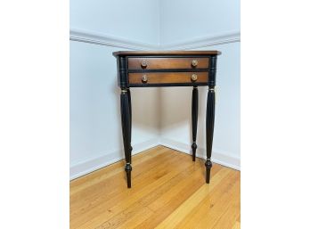 Hitchcock Sheraton Two Drawer Side Table
