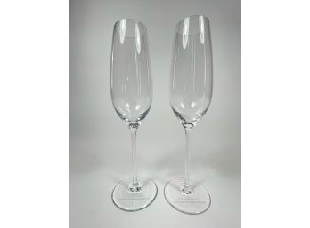 Tiffany & Co. Champagne Flutes - 'American Express Member For 50 Years'