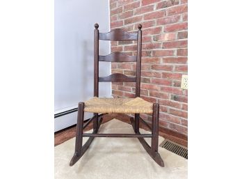 Woven Ladderback Rocking Chair