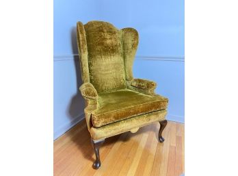 Quality Velvet High Back Upholstered Wing Chair