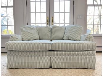 Blue & White Pinstripe Loveseat - 'American Interiors Collection'