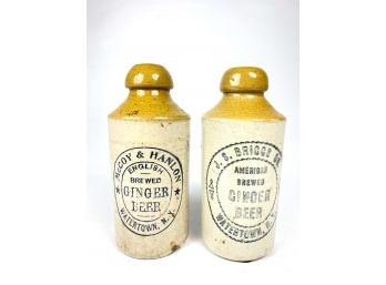 Antique Stoneware Bottles - Ginger Beer - J.S Briggs Co.