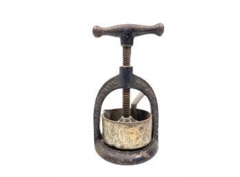 Antique Cast Iron Juice Press - Manufactured In Conn