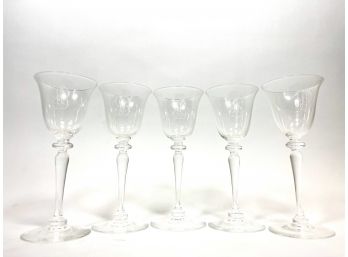 Set Of 5 Steuben Glasses & Original Sleeves & Case