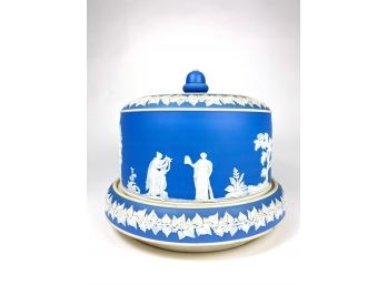 Fine Antique Jasperware - Porcelain Cheese Plate & Dome