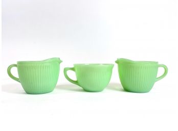 Fire King Jadeite Cup & Creamers