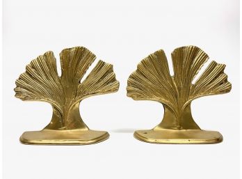Mid-century Brass Sculpted Bookends