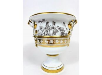 Limoges Porcelain Urn Vase - Pastorale - Paris France