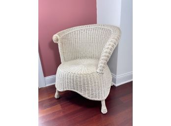 Solid Wicker Arm Chair