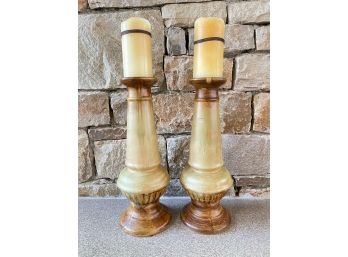 Pair Of Ceramic Candle Holders