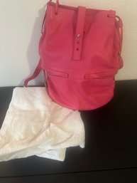 LTH JKT Pink Leather Backpack.