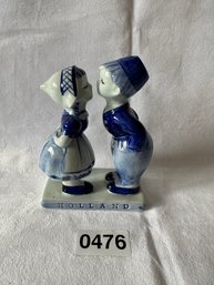 Vintage Delft Blue Porcelain Figures From Holland
