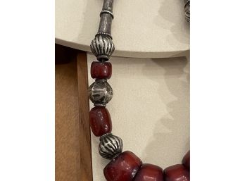 Red Large Beaded Necklaces