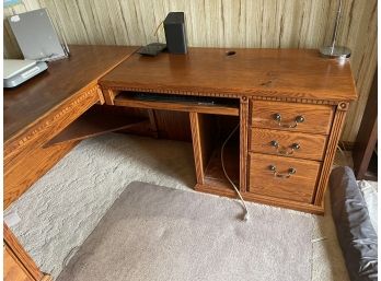 Wood Office Desk And Filing Cabinet