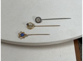 Three Vintage Stick Pins