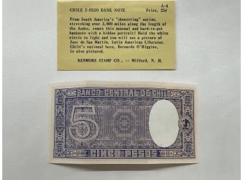 Chili 5-Peso Bank Note