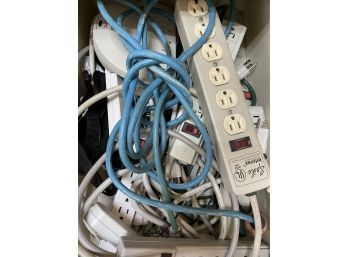 Large Lot Of Power Cords