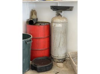 Large Propane And Oil Drum