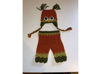Crocheted Orange Owl Outfit