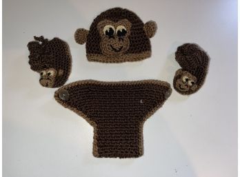 Crocheted Infant Monkey Outfit