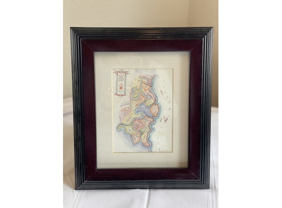 Framed Map Of A Womans Heart