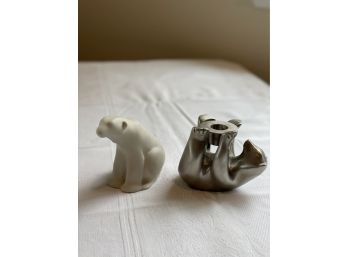 Bear Candle Holder And Figurine