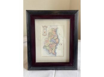 Framed Map Of A Womans Heart