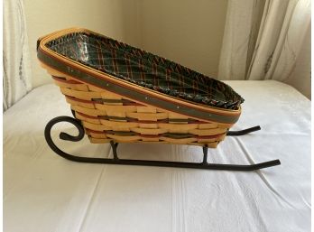 Longaberger Sleigh Basket With Stand