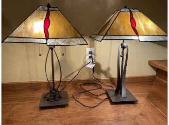 Quoizel Tiffany Table Lamp Set