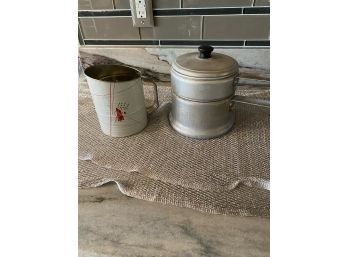Antique Sifter And Double Boiler