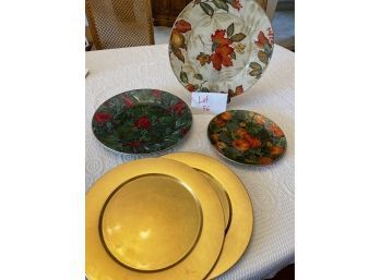 Glass Plate And Charger Set