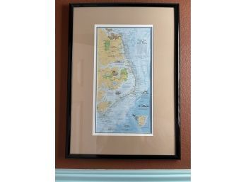 National Geographic Coast Framed Print Map