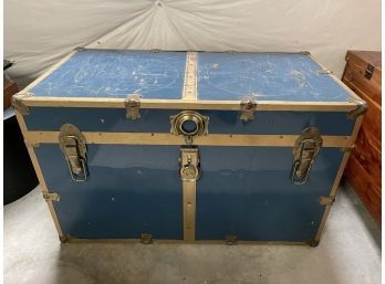 Vintage Blue Steamer Trunk