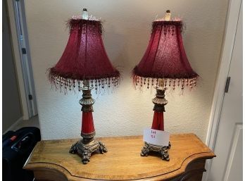 Red Lamp Set