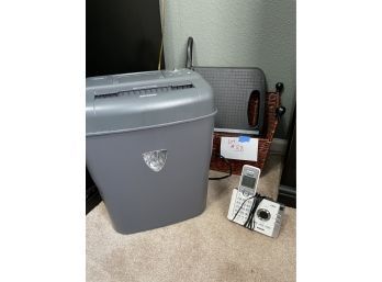 Paper Shredder, 2 Phones And Other Accessories Lot