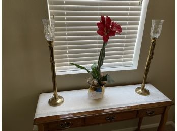 Entry Table And 2 Tall Candle Holders