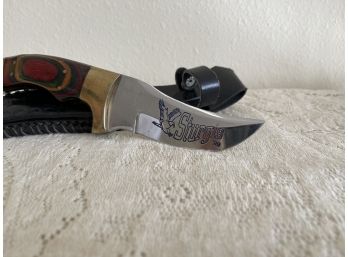 99 Sturgis EngravedKnife And Leather Cover