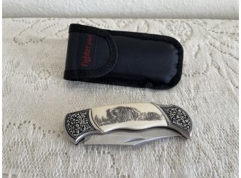 Fighter Plus Bear Design Pocket Knife