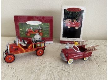 Hallmark Keepsake Fire Truck Ornaments