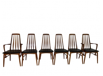 Set Of Vintage Mid Century Niels Koefoed 'Eva' Dining Chairs