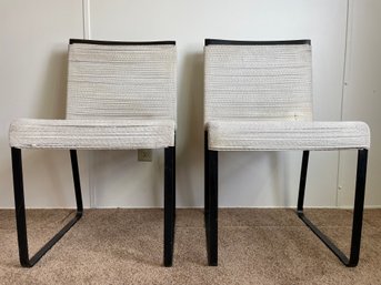 Pair Vintage Mid Century  Rope Chairs