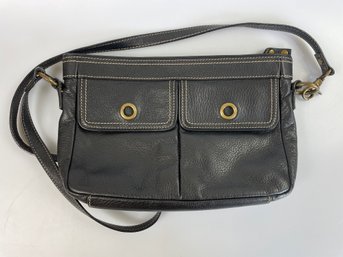 Black Leather Levenger Bag