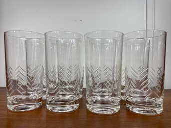 Set Of Vintage Javit Drinking Glasses