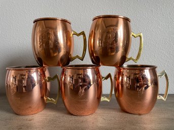 Set Of Copper Moscow Mule Mugs