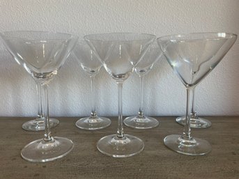 Set Of 4 Reidel Martini Glasses